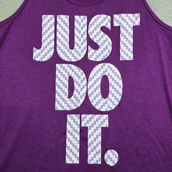 Nike Dri-Fit Just Do It Tank Top Women's Large Purple Awareness Color 💜 Running - Picture 2 of 6